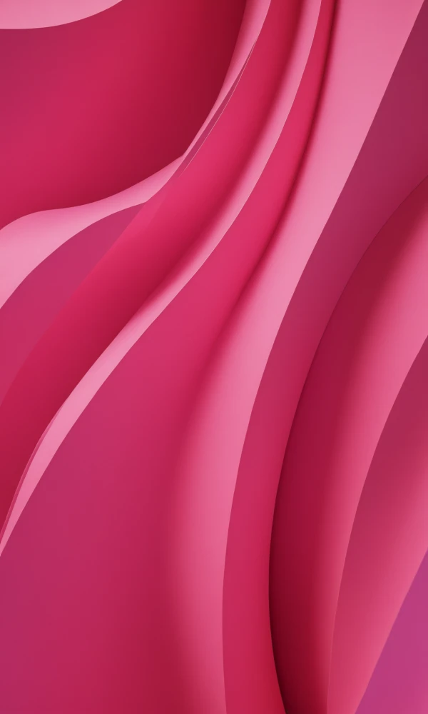 3D-абстрактная скульптура, выполненная в разных оттенках розового цвета, напоминающая плавные переливы и изгибы.